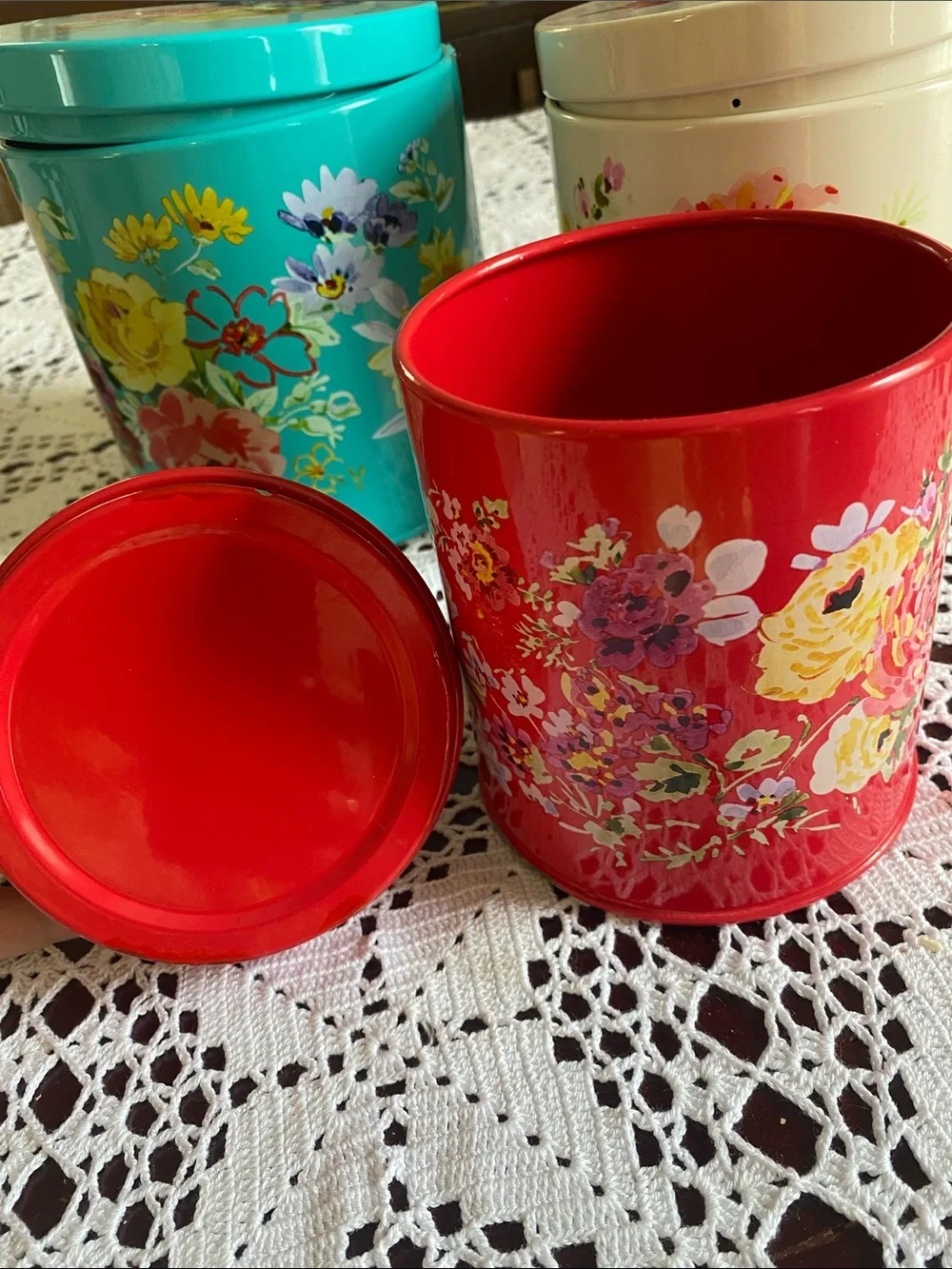 Pioneer Woman Garden Meadow Canister Set of 3